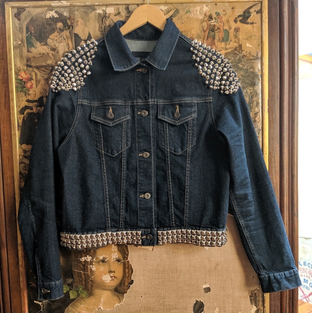 Hand Studded Lg Uniqlo Denim Jacket